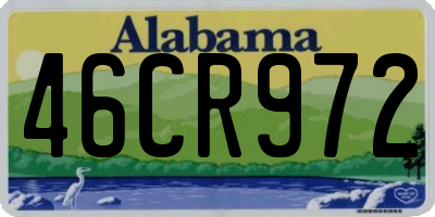 AL license plate 46CR972
