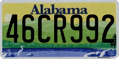 AL license plate 46CR992