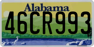 AL license plate 46CR993