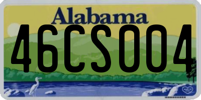AL license plate 46CS004