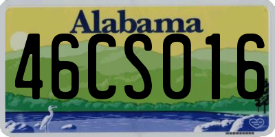 AL license plate 46CS016