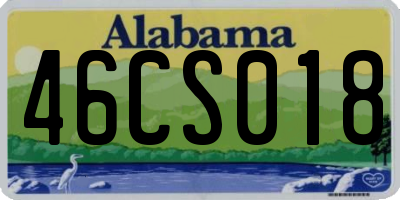 AL license plate 46CS018