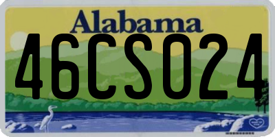 AL license plate 46CS024