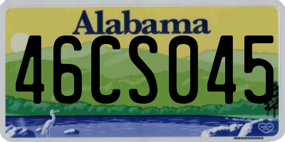 AL license plate 46CS045
