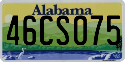 AL license plate 46CS075