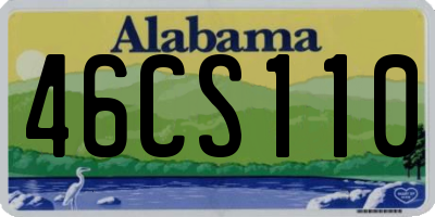 AL license plate 46CS110