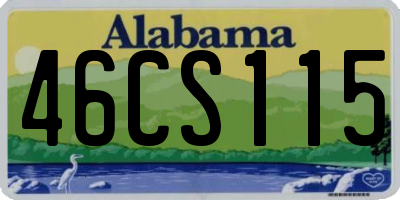 AL license plate 46CS115