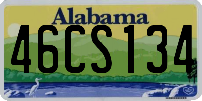 AL license plate 46CS134