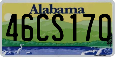 AL license plate 46CS170