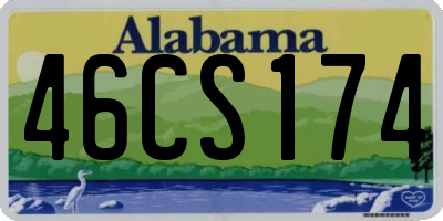 AL license plate 46CS174
