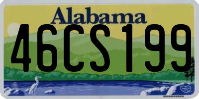 AL license plate 46CS199