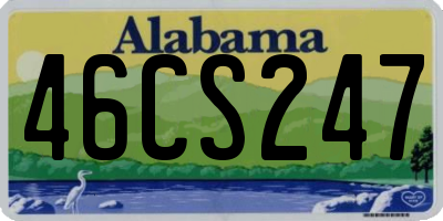 AL license plate 46CS247