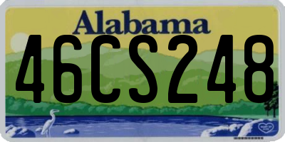 AL license plate 46CS248