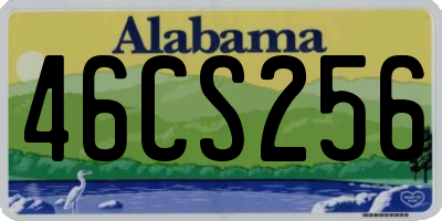 AL license plate 46CS256