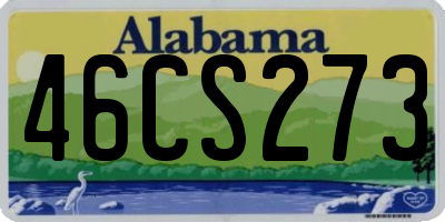 AL license plate 46CS273