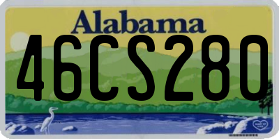 AL license plate 46CS280