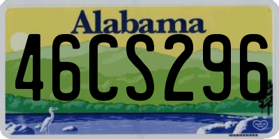 AL license plate 46CS296