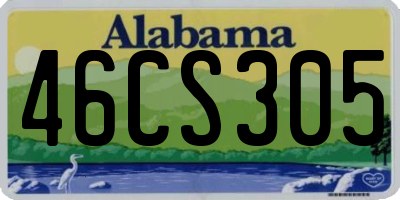 AL license plate 46CS305