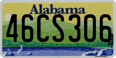AL license plate 46CS306