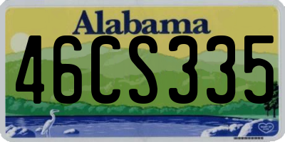 AL license plate 46CS335