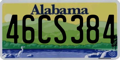 AL license plate 46CS384