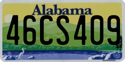 AL license plate 46CS409