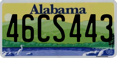 AL license plate 46CS443