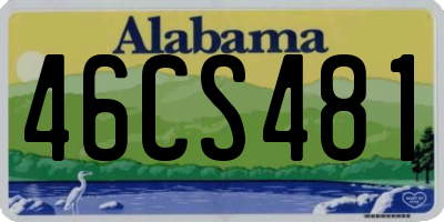 AL license plate 46CS481