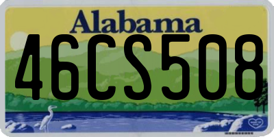 AL license plate 46CS508