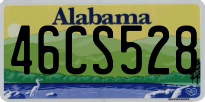 AL license plate 46CS528
