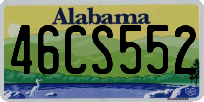 AL license plate 46CS552