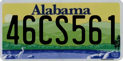 AL license plate 46CS561