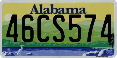 AL license plate 46CS574