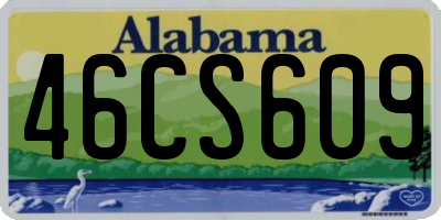 AL license plate 46CS609