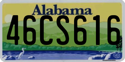 AL license plate 46CS616