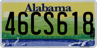 AL license plate 46CS618