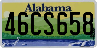 AL license plate 46CS658