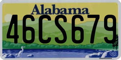 AL license plate 46CS679