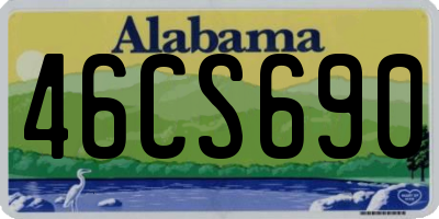 AL license plate 46CS690