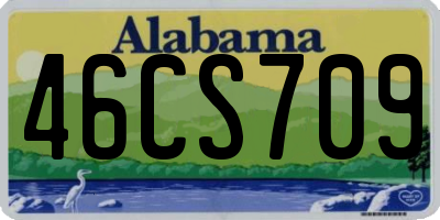 AL license plate 46CS709