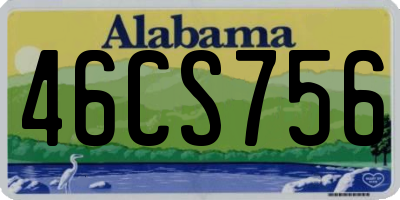 AL license plate 46CS756