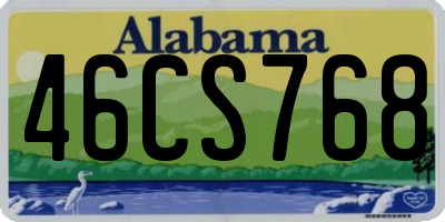 AL license plate 46CS768