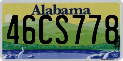 AL license plate 46CS778