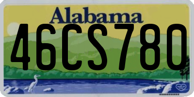 AL license plate 46CS780