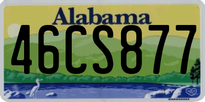 AL license plate 46CS877