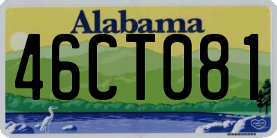 AL license plate 46CT081