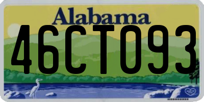AL license plate 46CT093