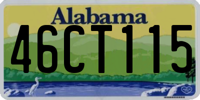 AL license plate 46CT115