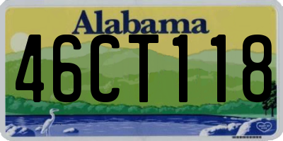 AL license plate 46CT118