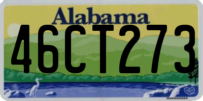 AL license plate 46CT273